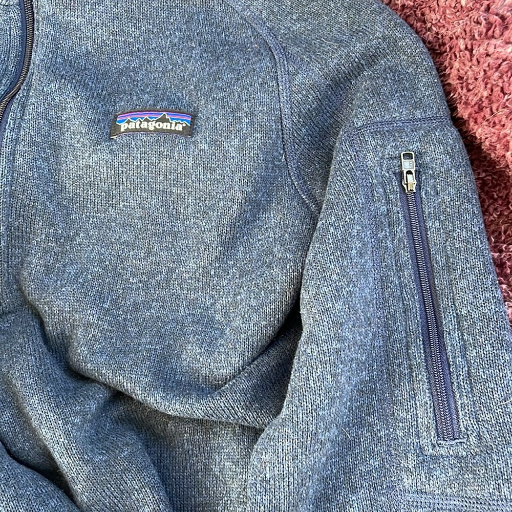 Patagonia Women's Better Sweater 1/4-Zip Fleece Blue Large
